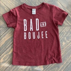 Bad and Boujee tee burgundy